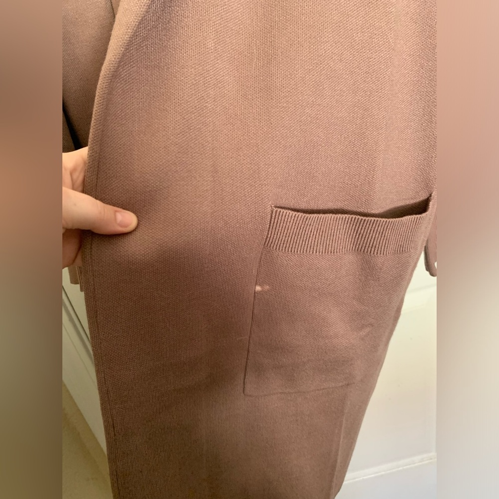 Lillusory Women’s Nutmeg Long Dressy Coatigan Jacket - XL - Bleach Stained - Picture 8 of 12